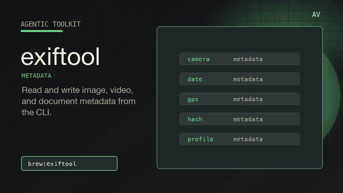 Abstract Agentic Toolkit artwork for exiftool