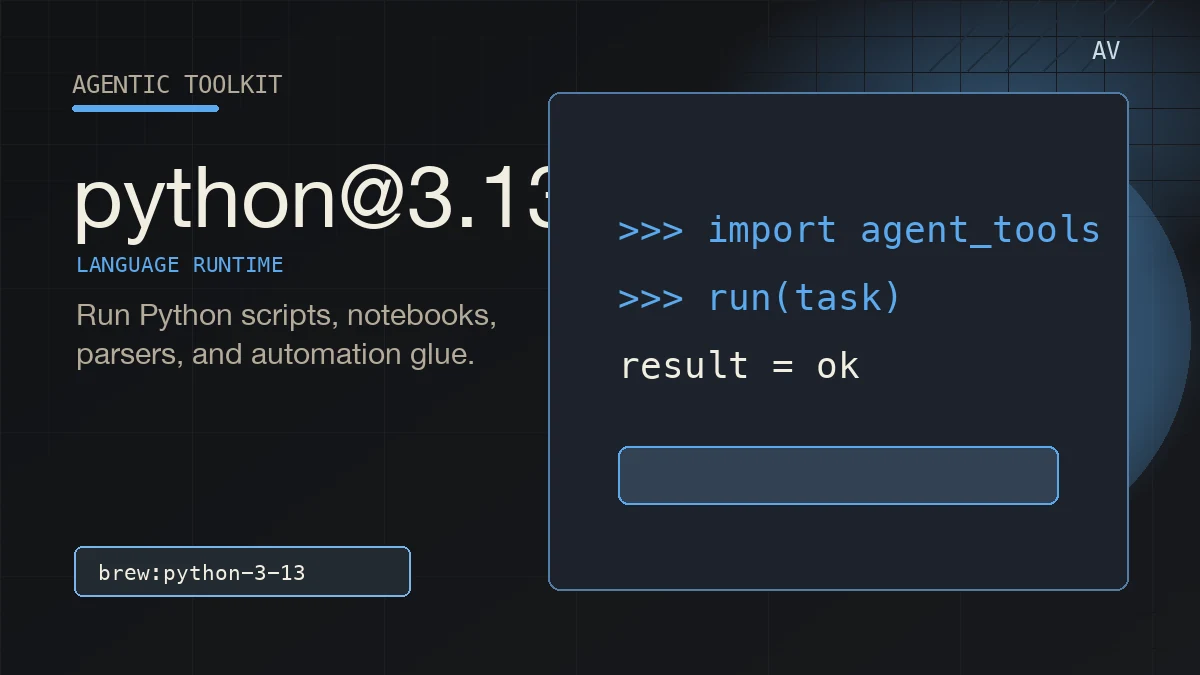 Abstract Agentic Toolkit artwork for python@3.13