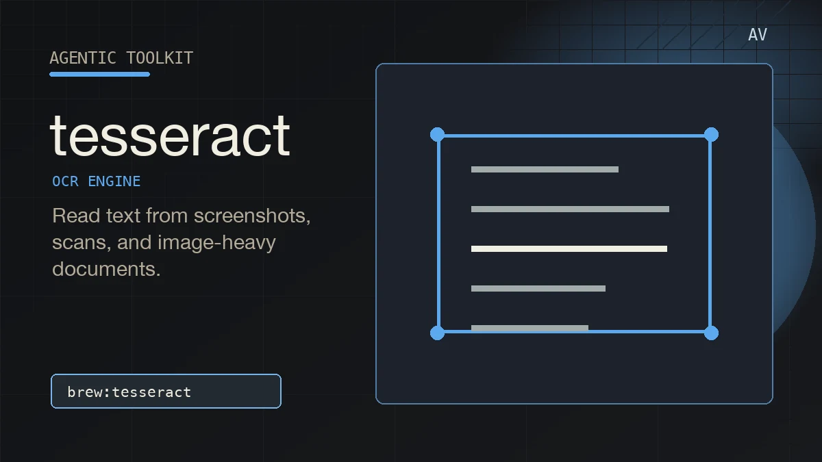 Abstract Agentic Toolkit artwork for tesseract