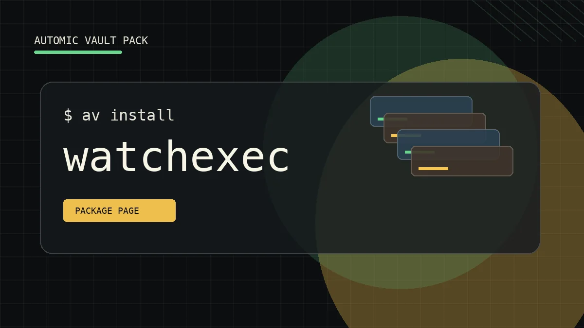Abstract UNIX++ Pack artwork for watchexec